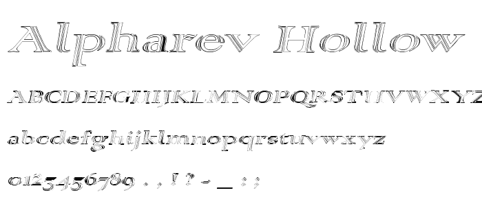 AlphaRev Hollow font